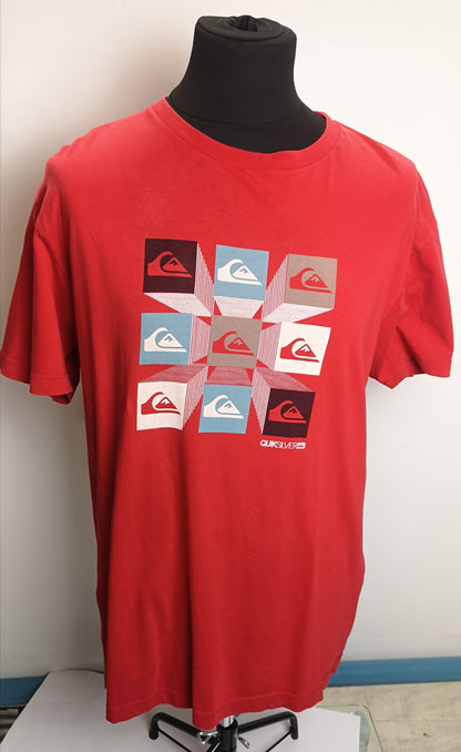 Quiksilver Red T-Shirt Size XXL