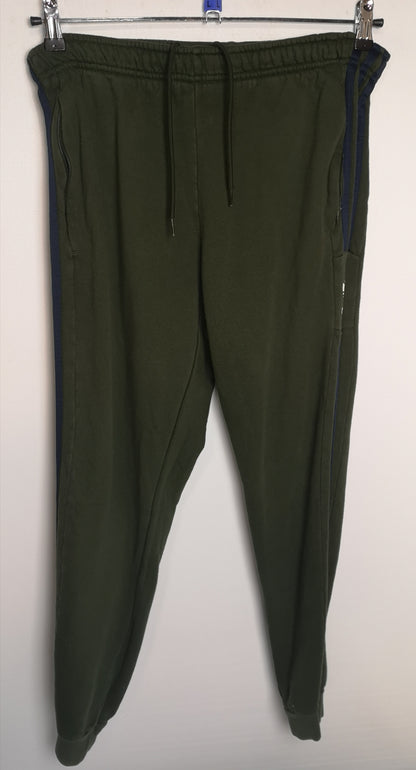 Adidas Green w/ Blue 3 Stripe Tracksuit Bottoms Size L