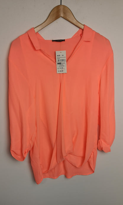 BNWT Quiz Pink Blouse Size 14