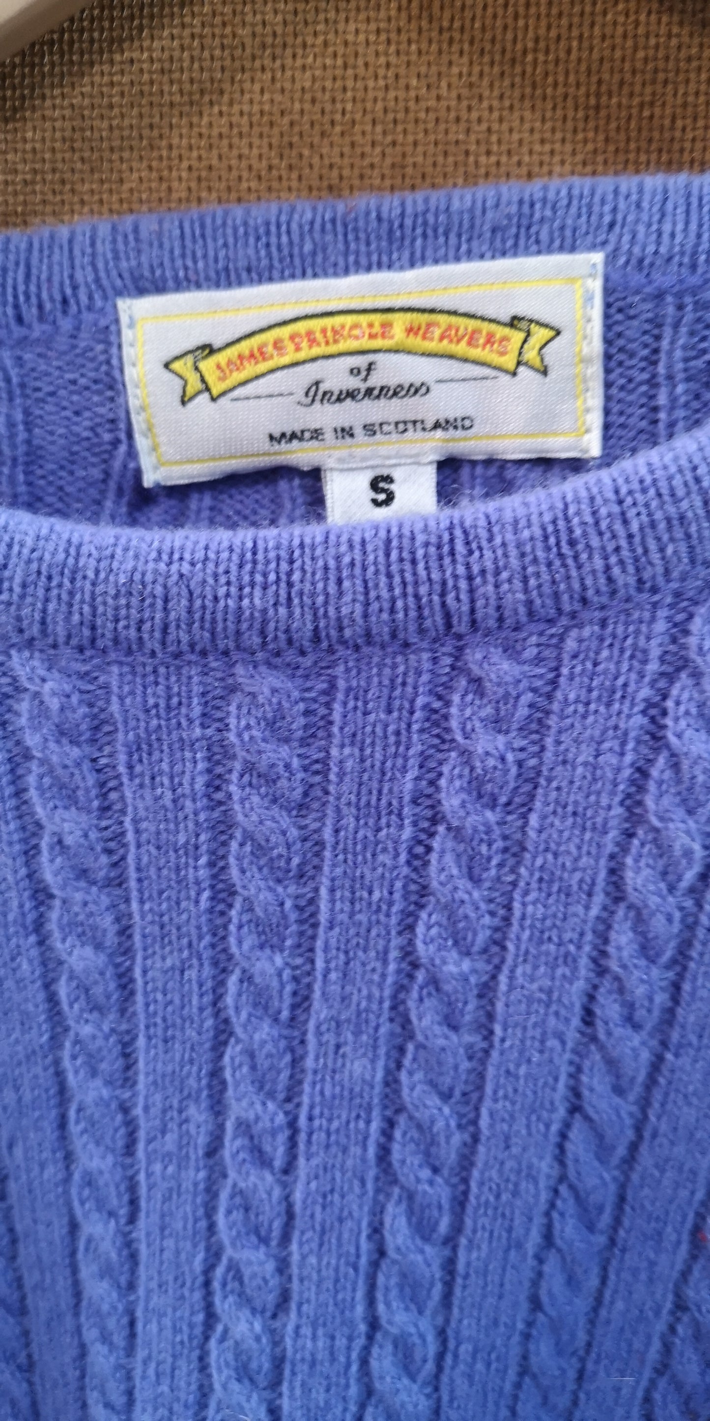 Vintage James Pringle Weavers Purple Lambswool Jumper Size S