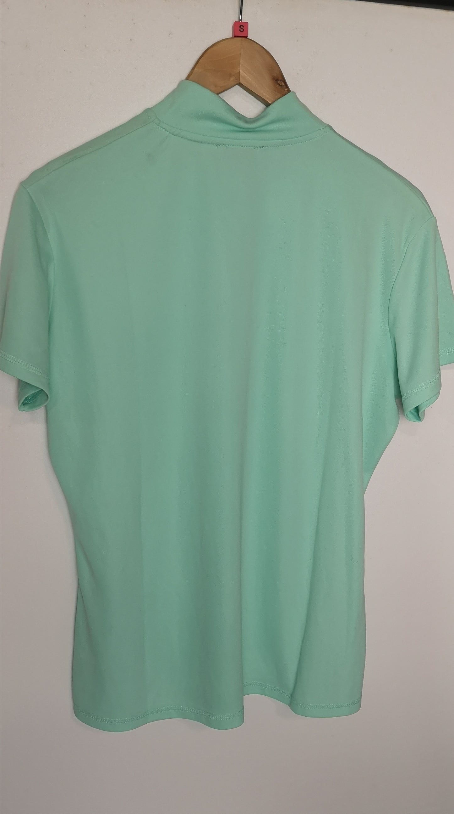 BNWT HKM Pro Team Equestrian Short Sleeve Turquoise Slim Fit Base Layer Size XL