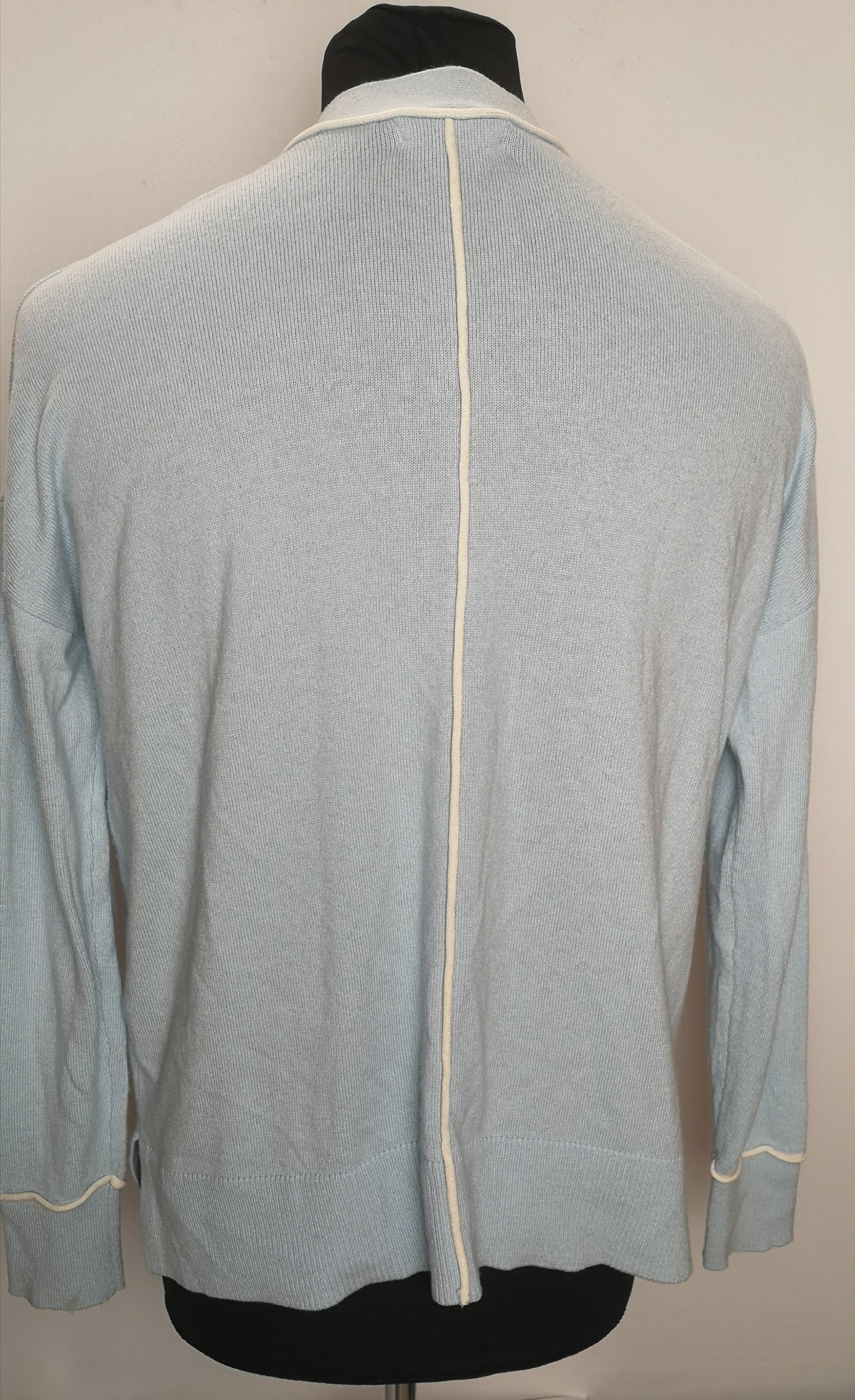 Boden V-Neck Relaxed Baby Blue Cardigan Size 8