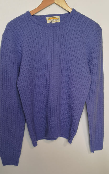 Vintage James Pringle Weavers Purple Lambswool Jumper Size S