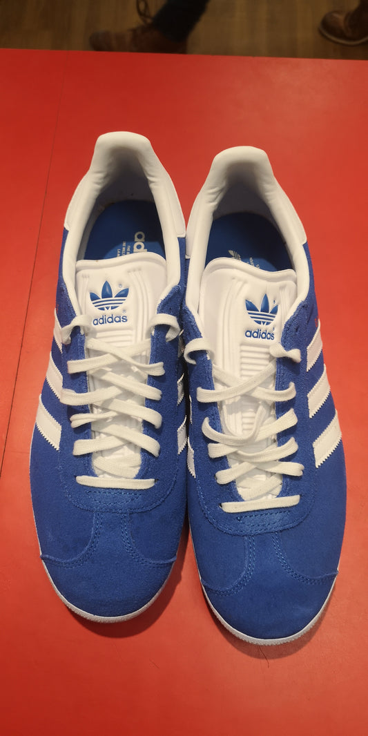 Adidas Blue w/ White 3 Stripe Gazelle Trainers Size 11