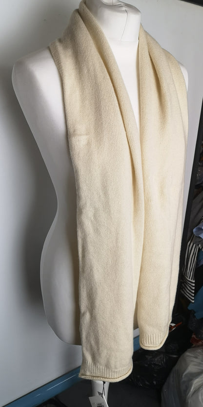 BNWT John Lewis Cream Cashmere Core Scarf