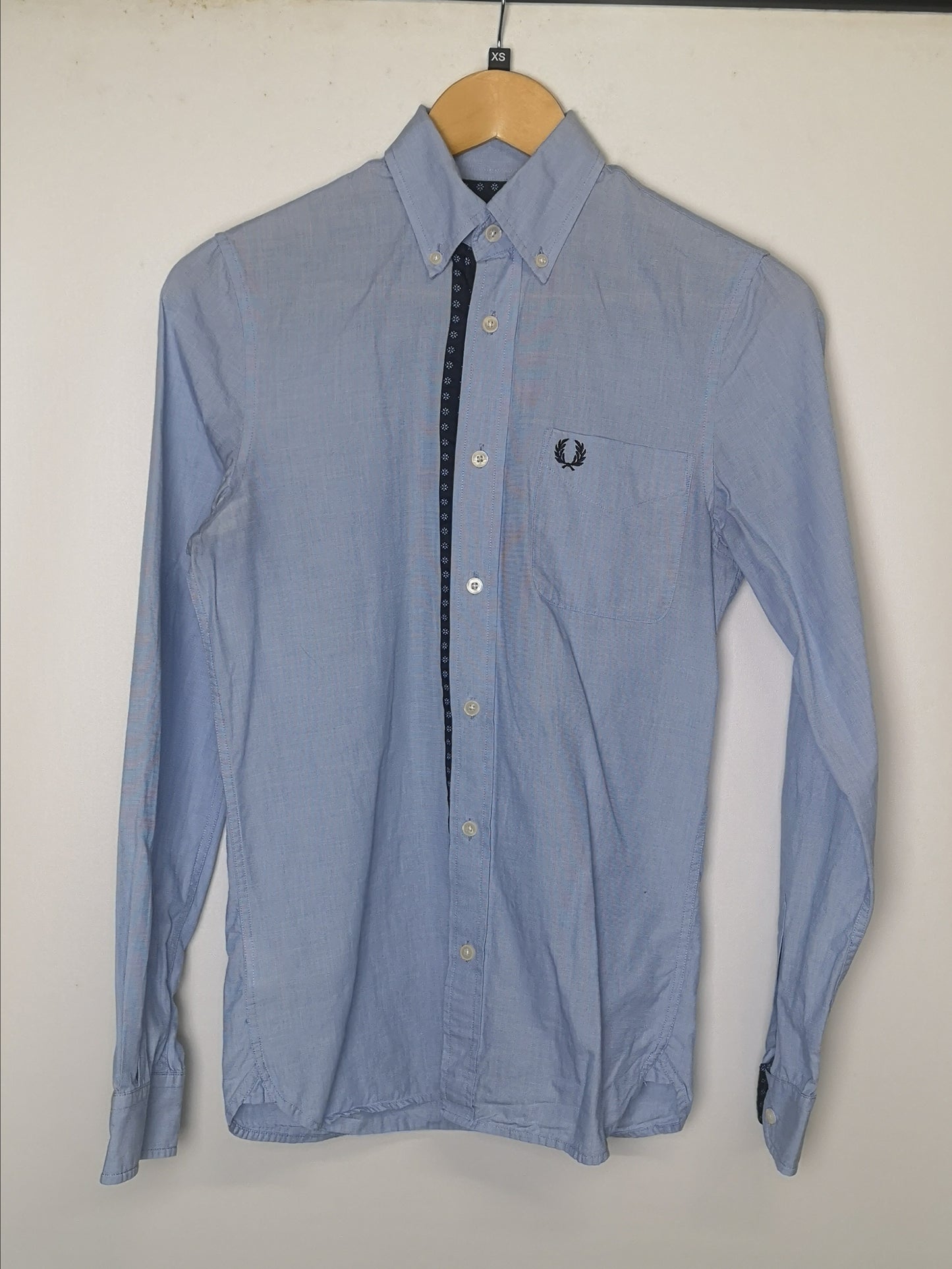 Fred Perry x Drake's Light Blue Long Sleeve Shirt Size XS