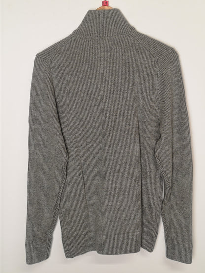 BNWT M&S Wool Rich Blend Grey Fleece Size S