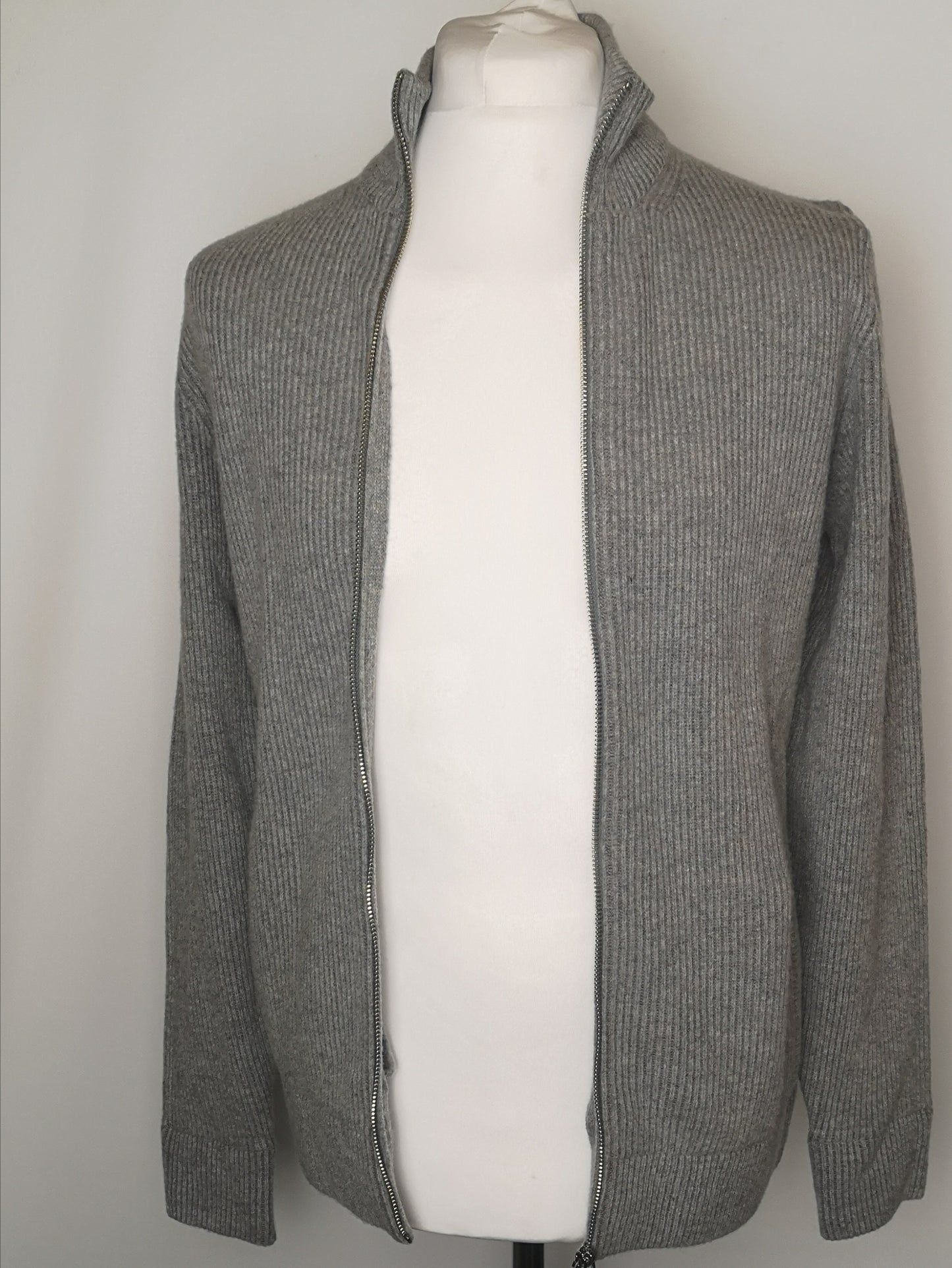 BNWT M&S Wool Rich Blend Grey Fleece Size S