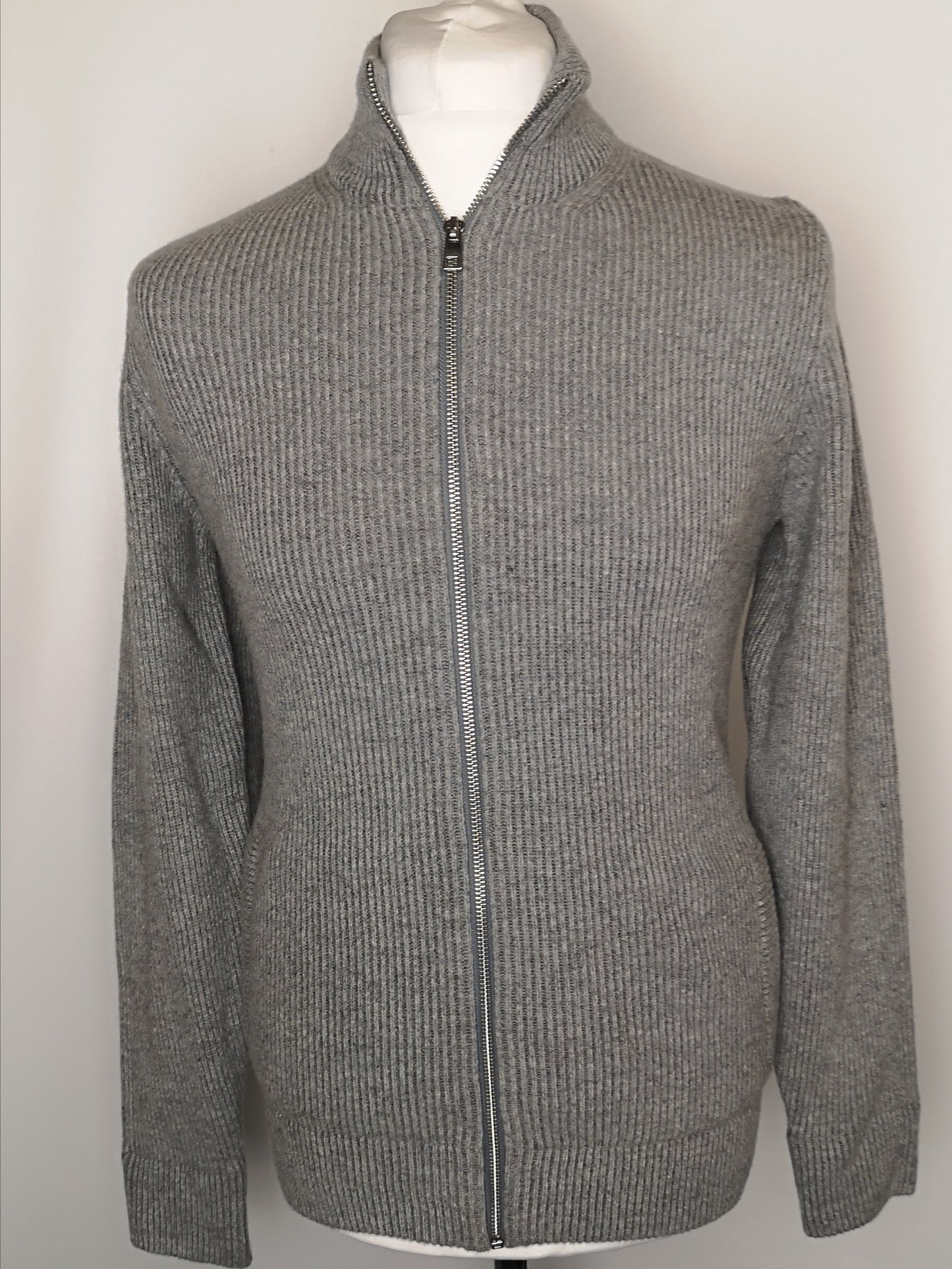 BNWT M&S Wool Rich Blend Grey Fleece Size S