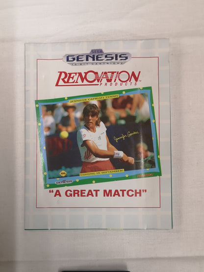 Jennifer Capriati Tennis (Boxed with manual) - Sega Genesis