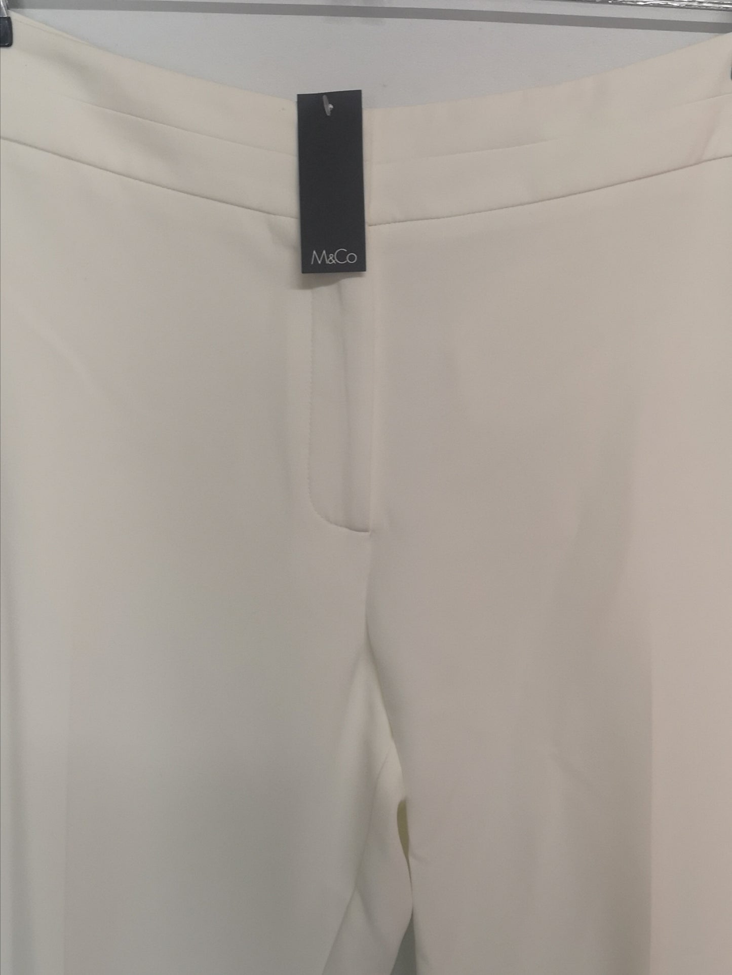 BNWT M&Co Ivory White Trousers Size 18