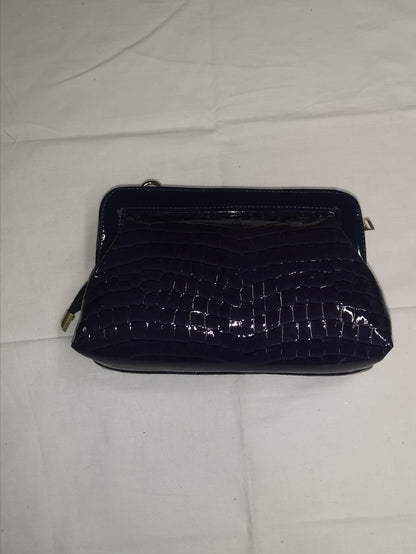 BNWT Stylo Crocodile Pattern Blue Clutch Bag