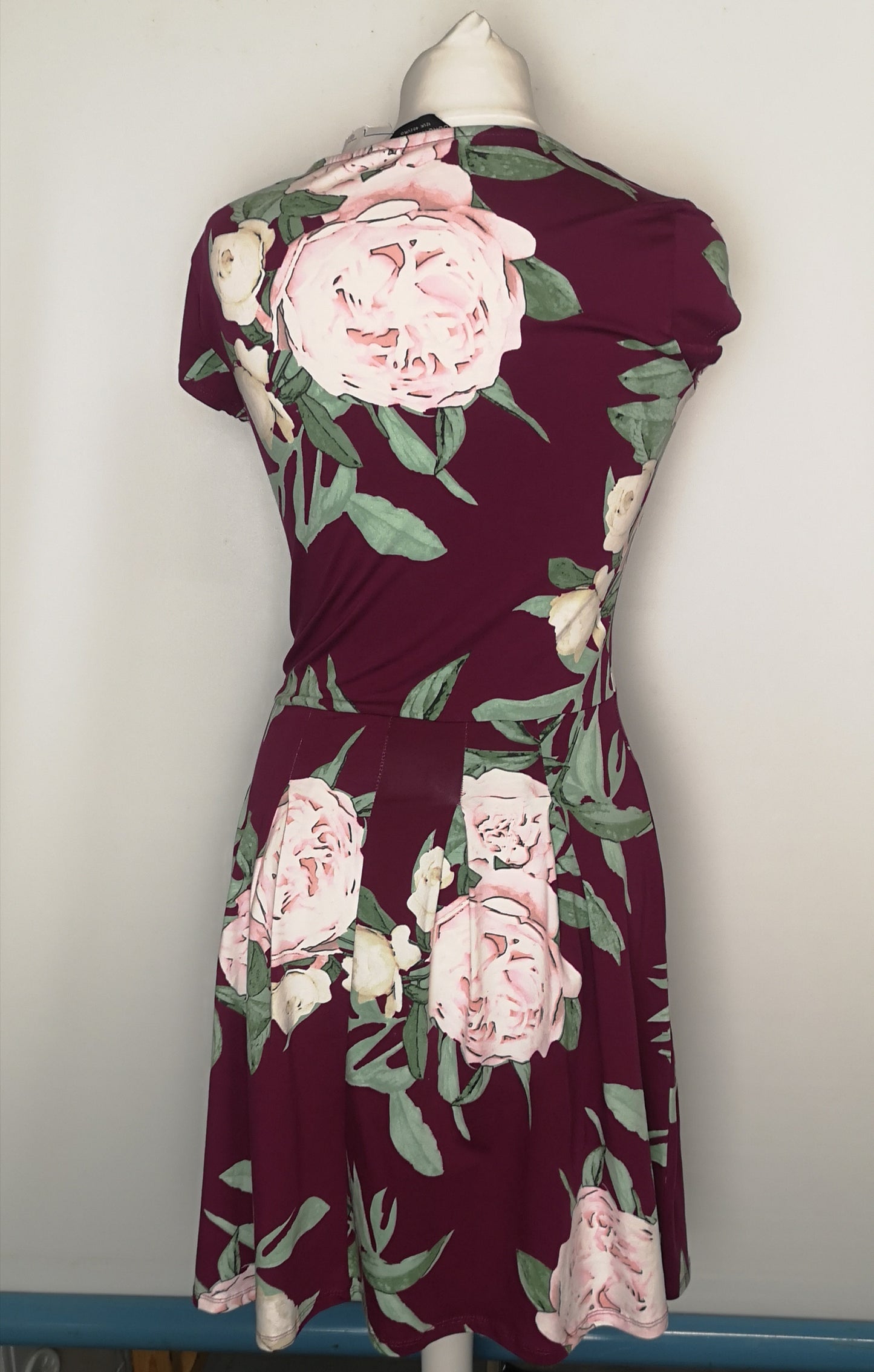 BNWT Dorothy Perkins Purple Floral Boxpleat Dress Size 12