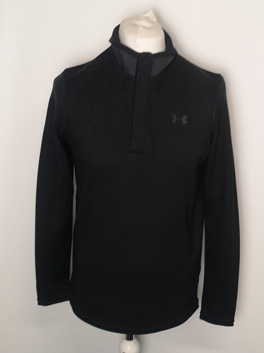 Under Armour Golf Dark Grey ColdGear Long Sleeve Quarter Snap Pullover Sweatshirt Size M