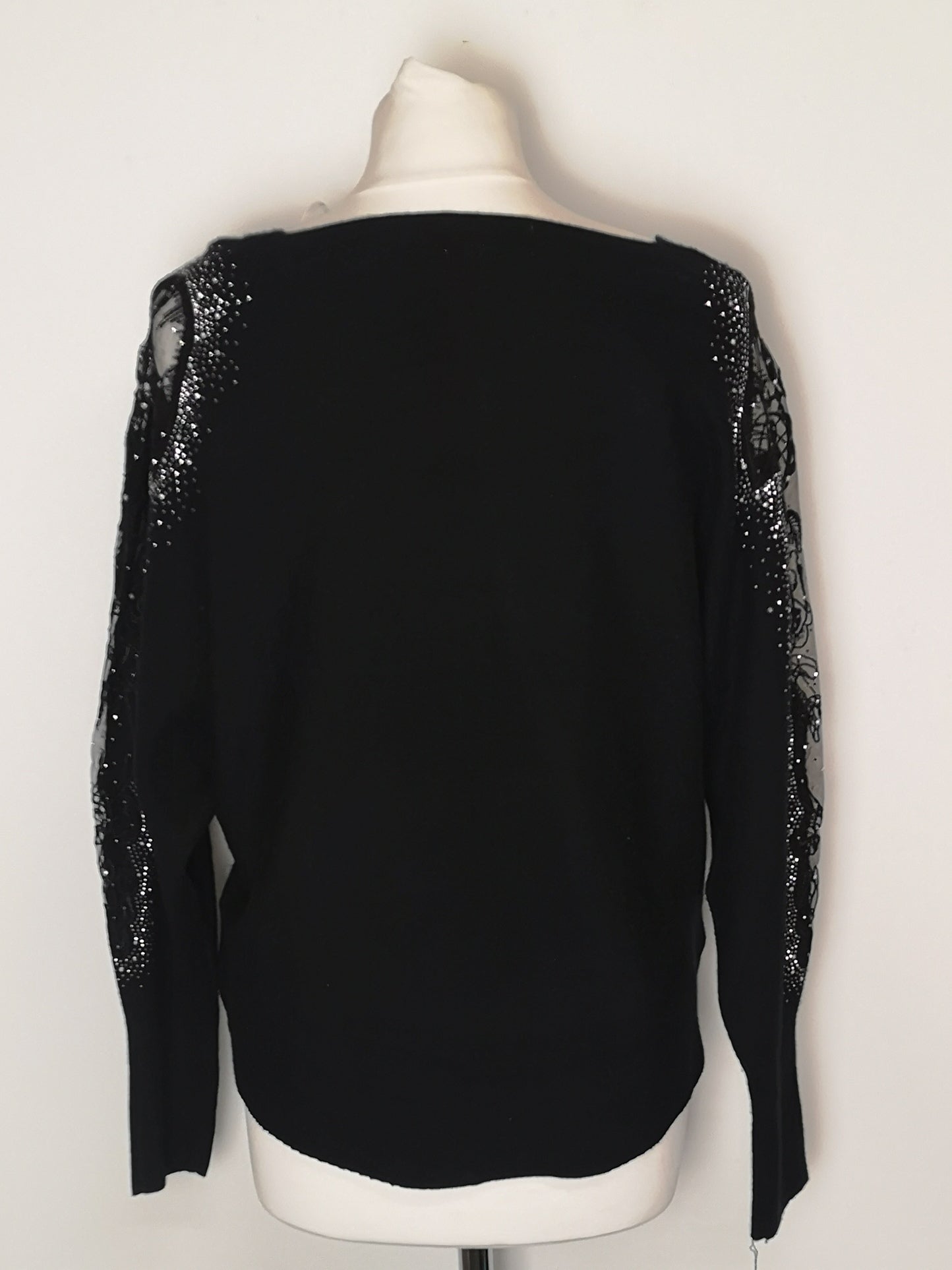 BNWT Black Embellished Apricot Jumper Size 12