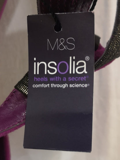 BNWT M&S Autograph Purple Sandal Heels Size 3.5