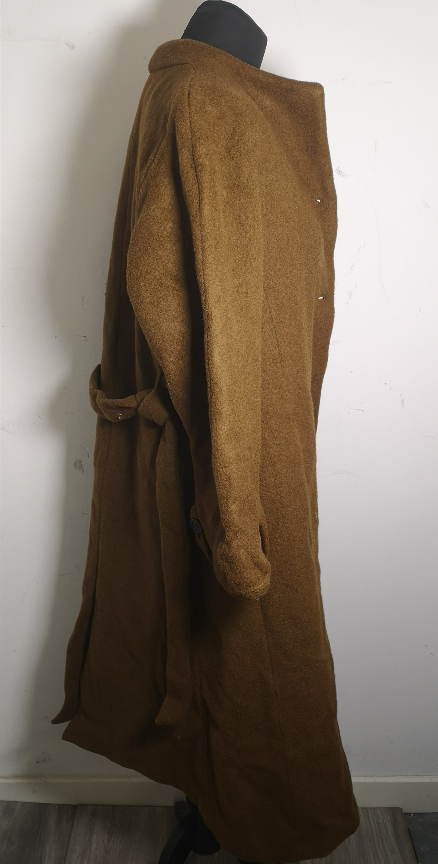 Maison de Maier Brown Wool Long Coat Size XL