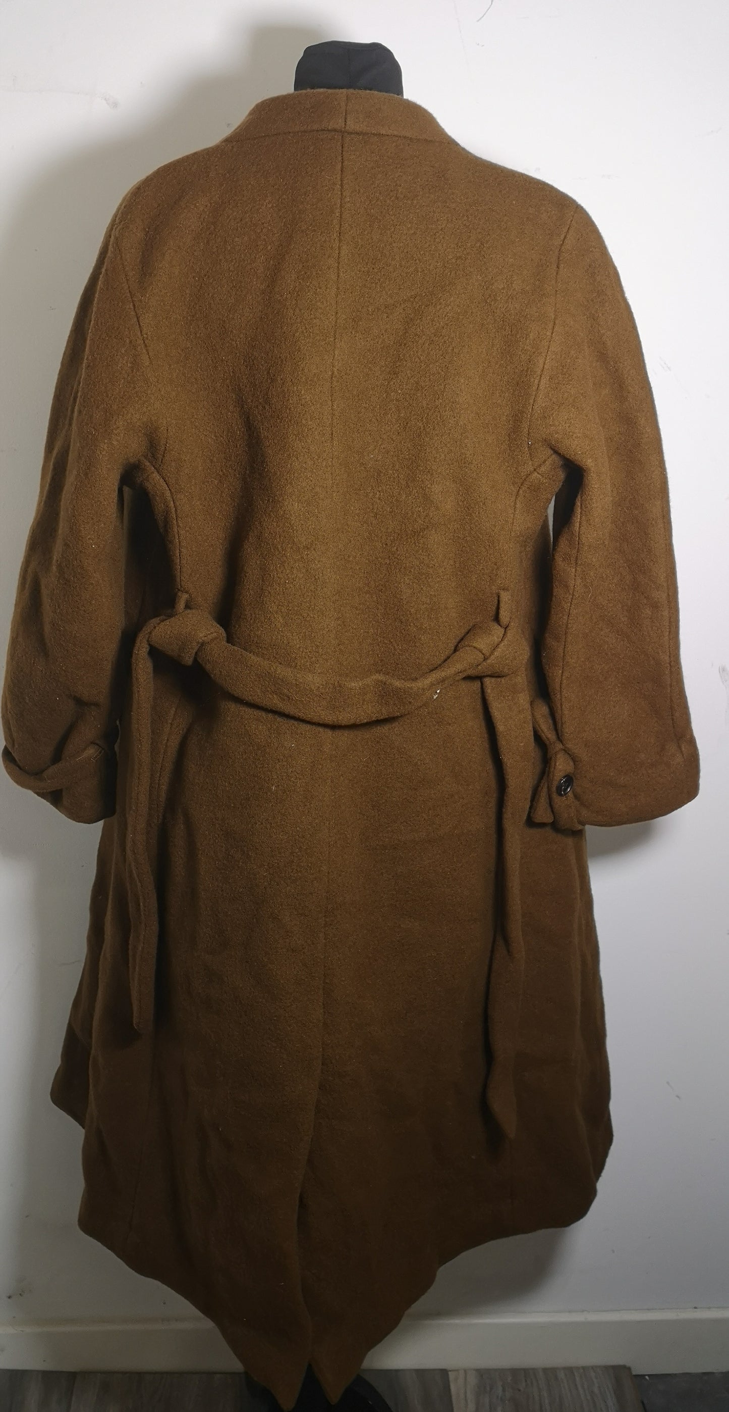 Maison de Maier Brown Wool Long Coat Size XL