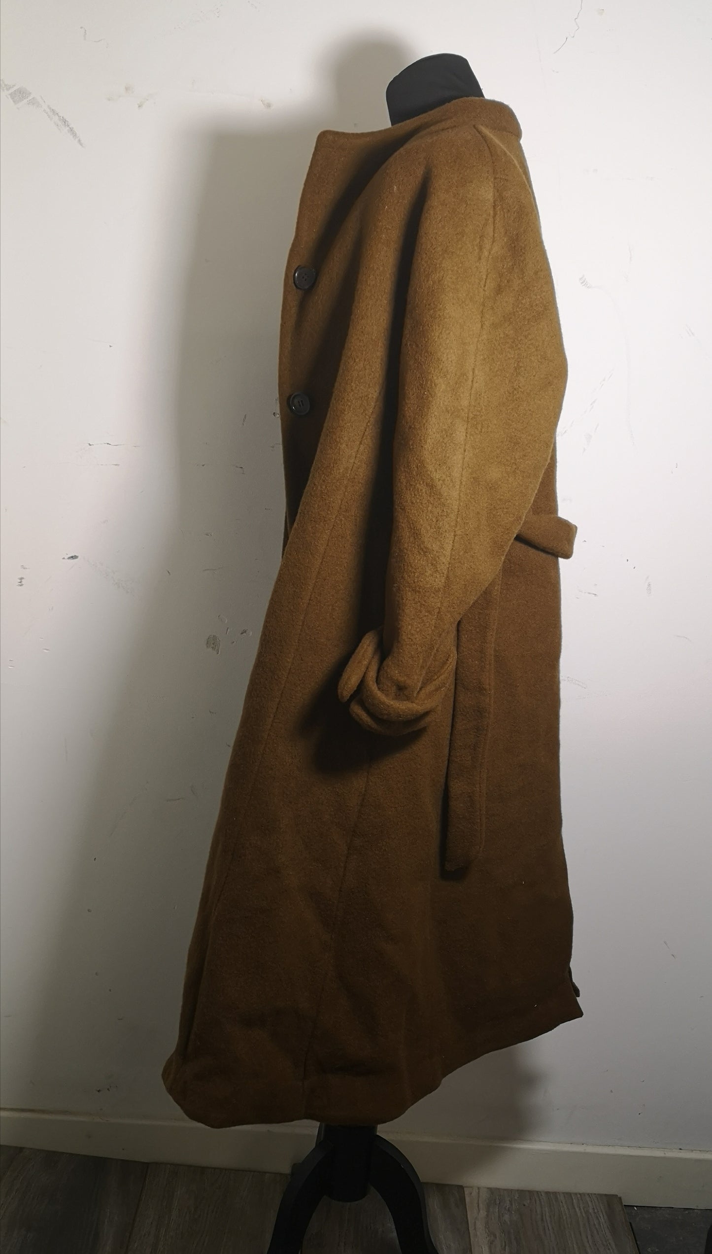 Maison de Maier Brown Wool Long Coat Size XL