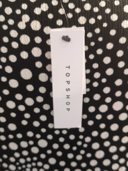 BNWT Topshop Black/White Polka Dot Maxi-Dress Size 12