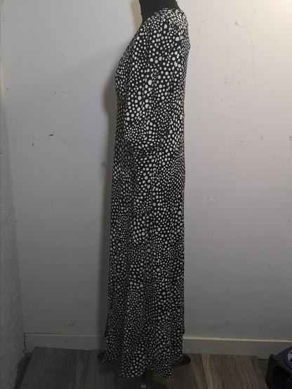 BNWT Topshop Black/White Polka Dot Maxi-Dress Size 12