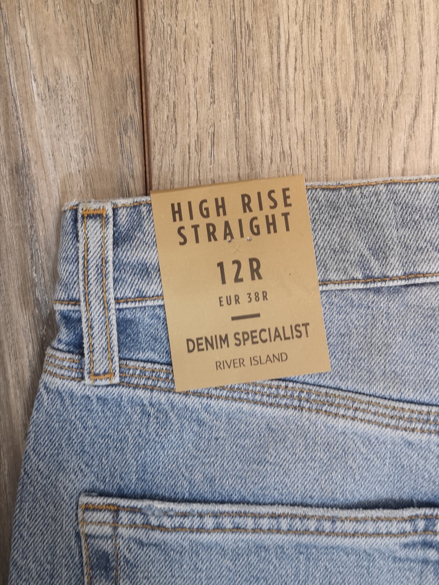 BNWT River Island Blue Denim Jeans Size 12R