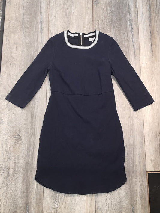 Oliver Bonas Blue Tunic Embossed Dress w/ Pockets Size 10