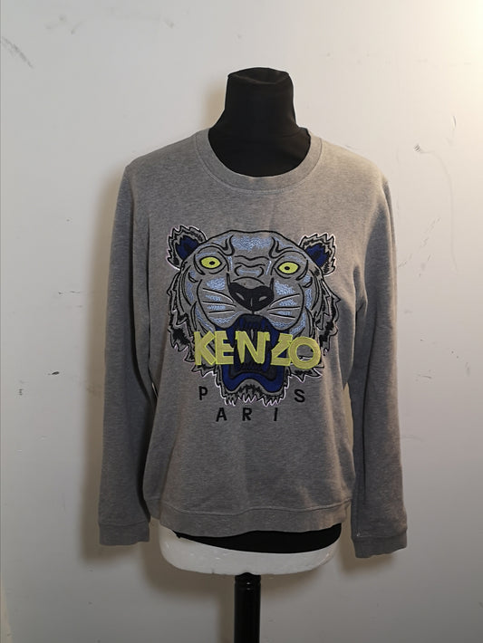 Kenzo Paris Tiger Design Grey Women's Jumper Size L