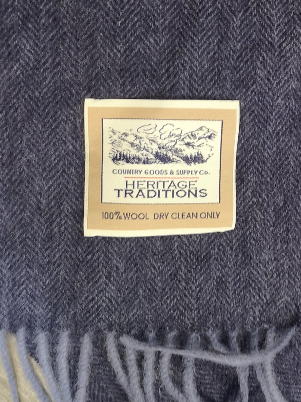 Heritage & Traditions 100% Pure Wool Blue Scarf