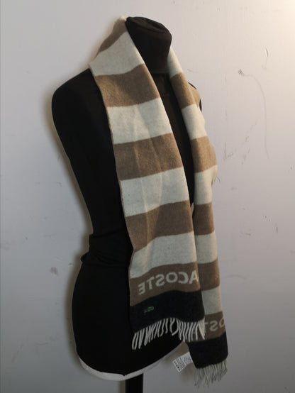 Lacoste Brown/White Scarf