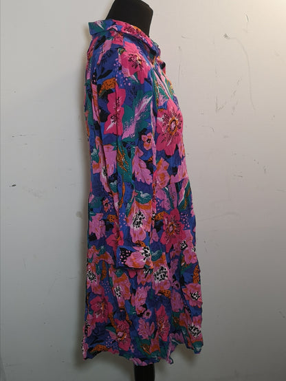 BNWT Yas Yasmilana 3/4 Shirt Pink Floral Dress Size 12