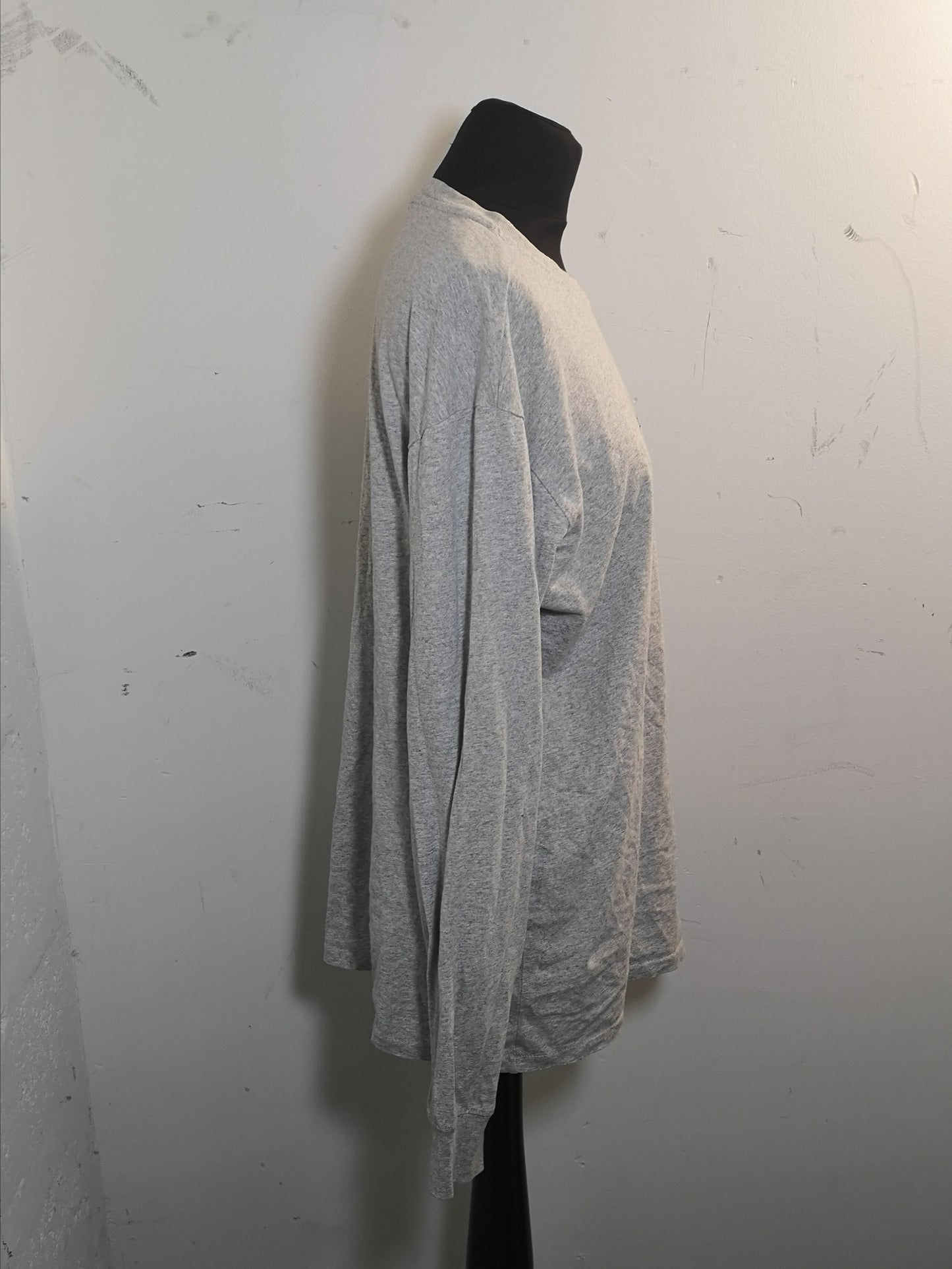 Napapijri Light Grey Long Sleeve T-Shirt Men's Size S