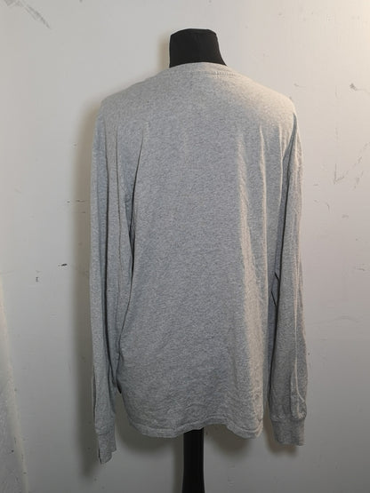 Napapijri Light Grey Long Sleeve T-Shirt Men's Size S