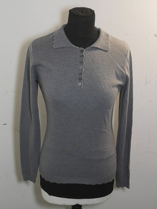 Munrospun Grey New Pure Wool Jumper Size 8