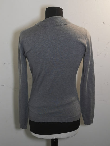 Munrospun Grey New Pure Wool Jumper Size 8