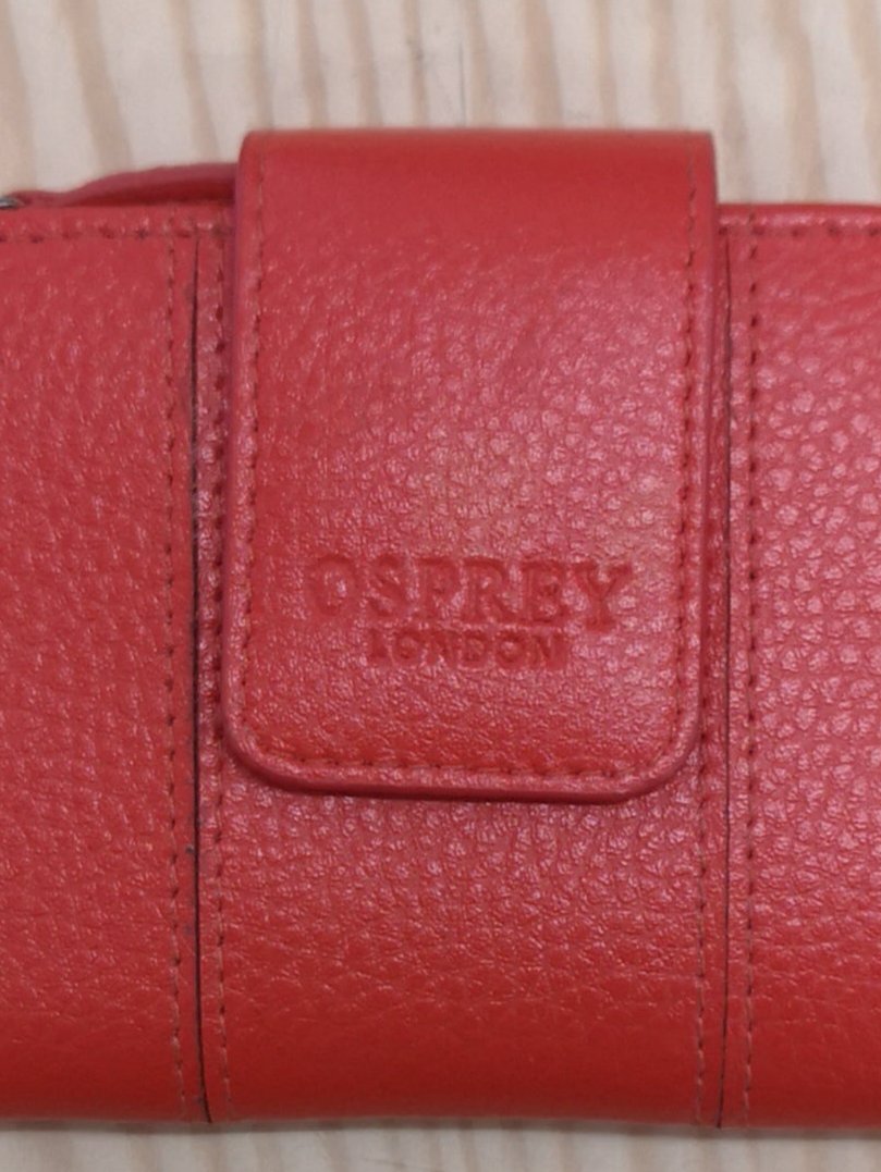 Osprey London Red Leather Wallet