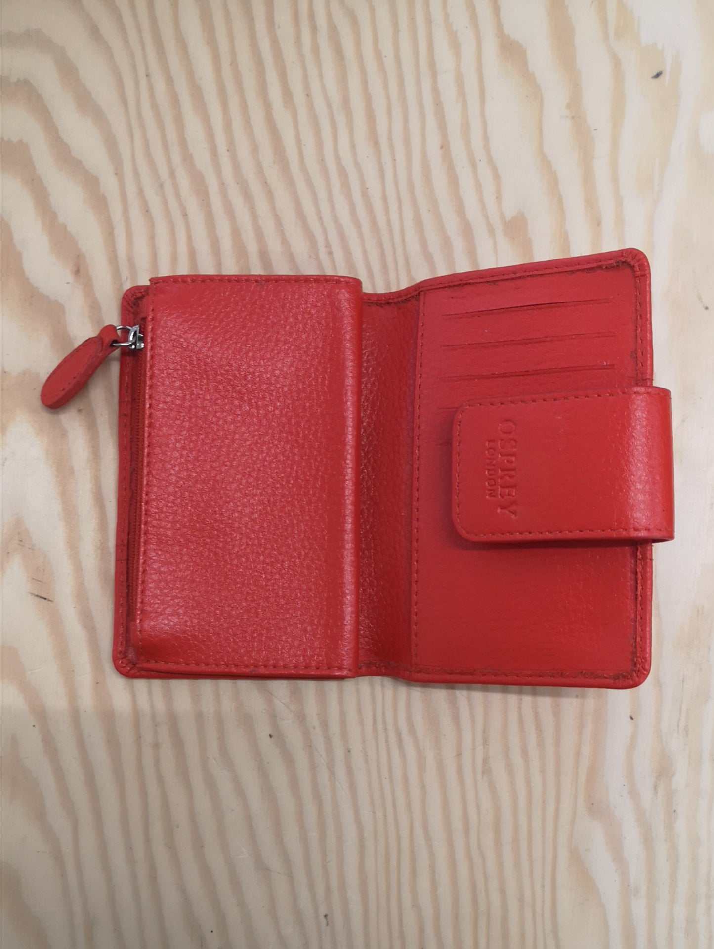 Osprey London Red Leather Wallet