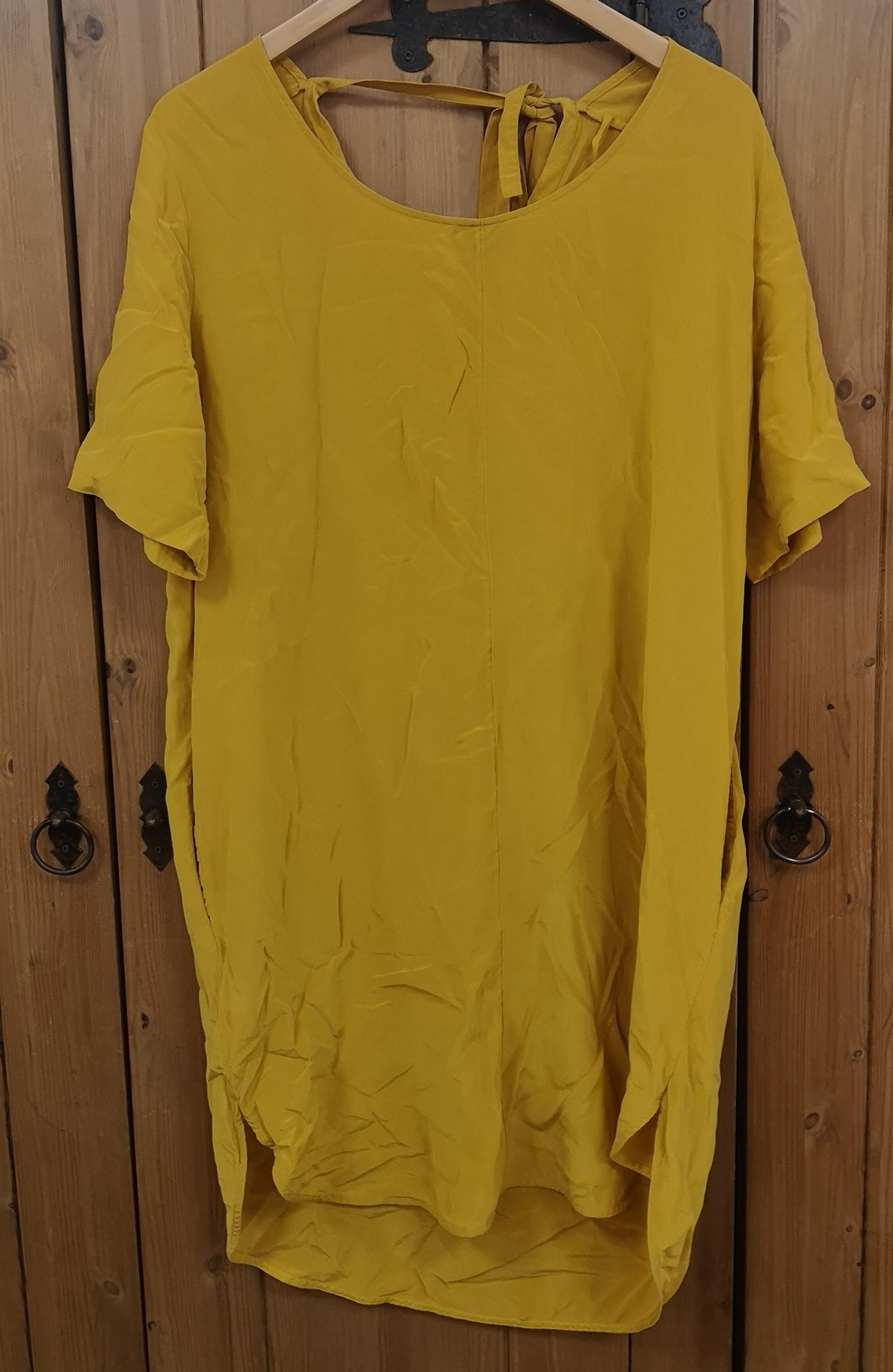 COS Buttercup Yellow 100% Silk Dress Size 10