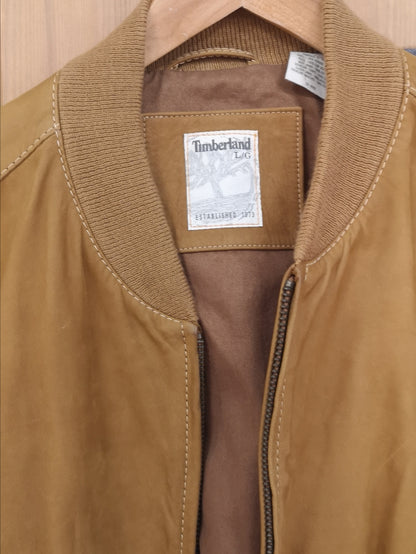 Timberland Genuine Camel Leather Jacket Size L