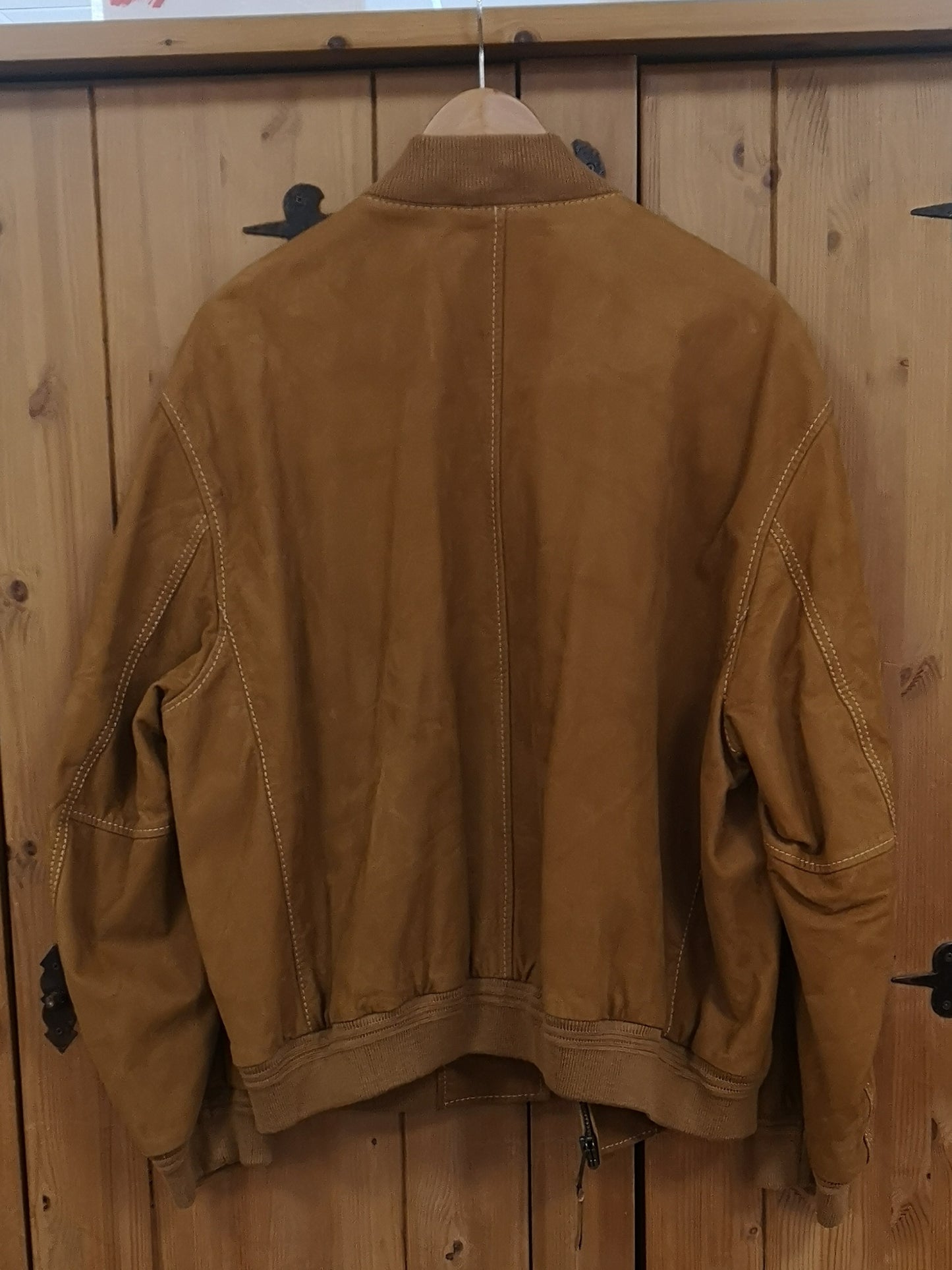 Timberland Genuine Camel Leather Jacket Size L