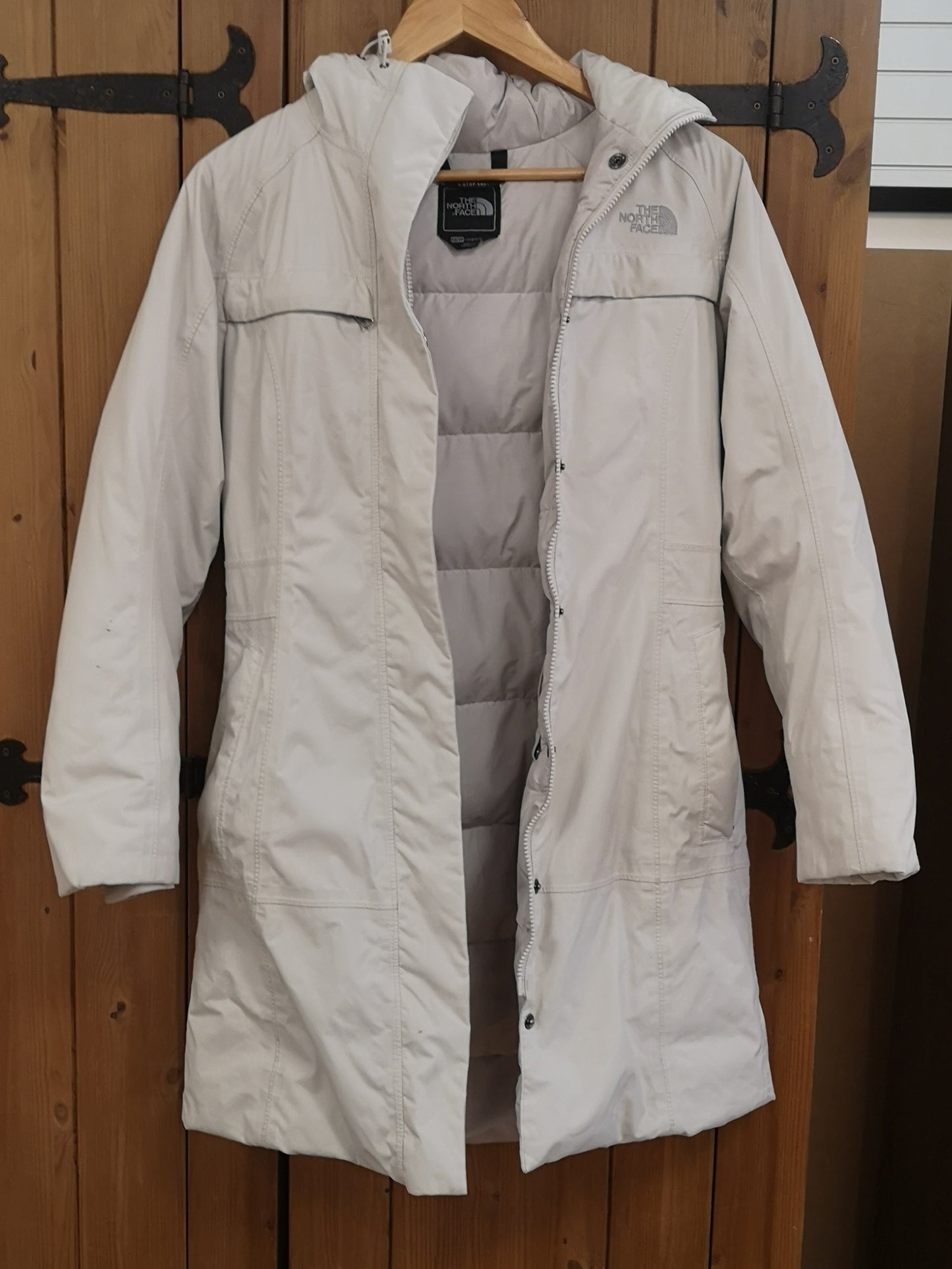 The North Face Cream Women's Long Hyvent Goose Down Parka Size XS