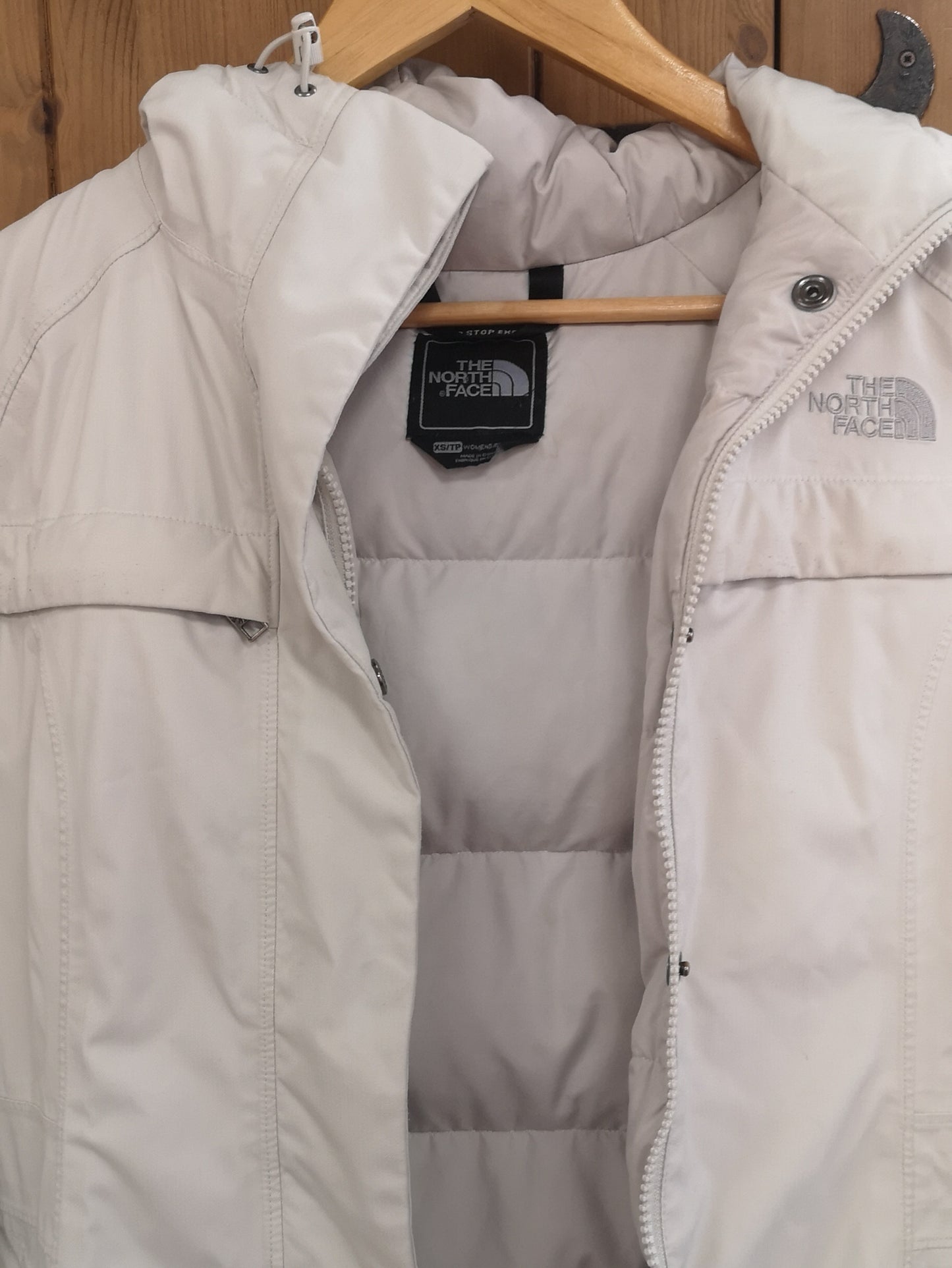 The North Face Cream Women's Long Hyvent Goose Down Parka Size XS