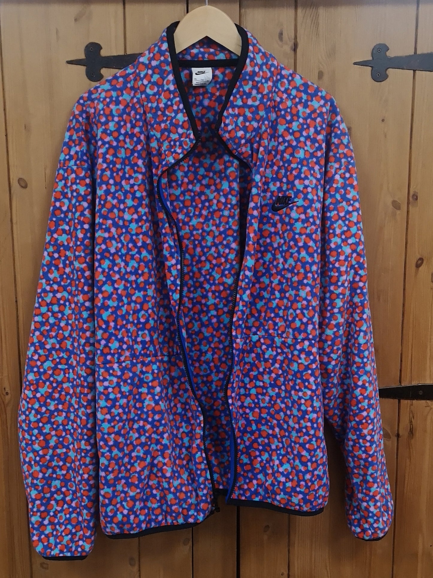 Nike Club Polar Spotted Multi-Colour Fleece Jacket Size XXL