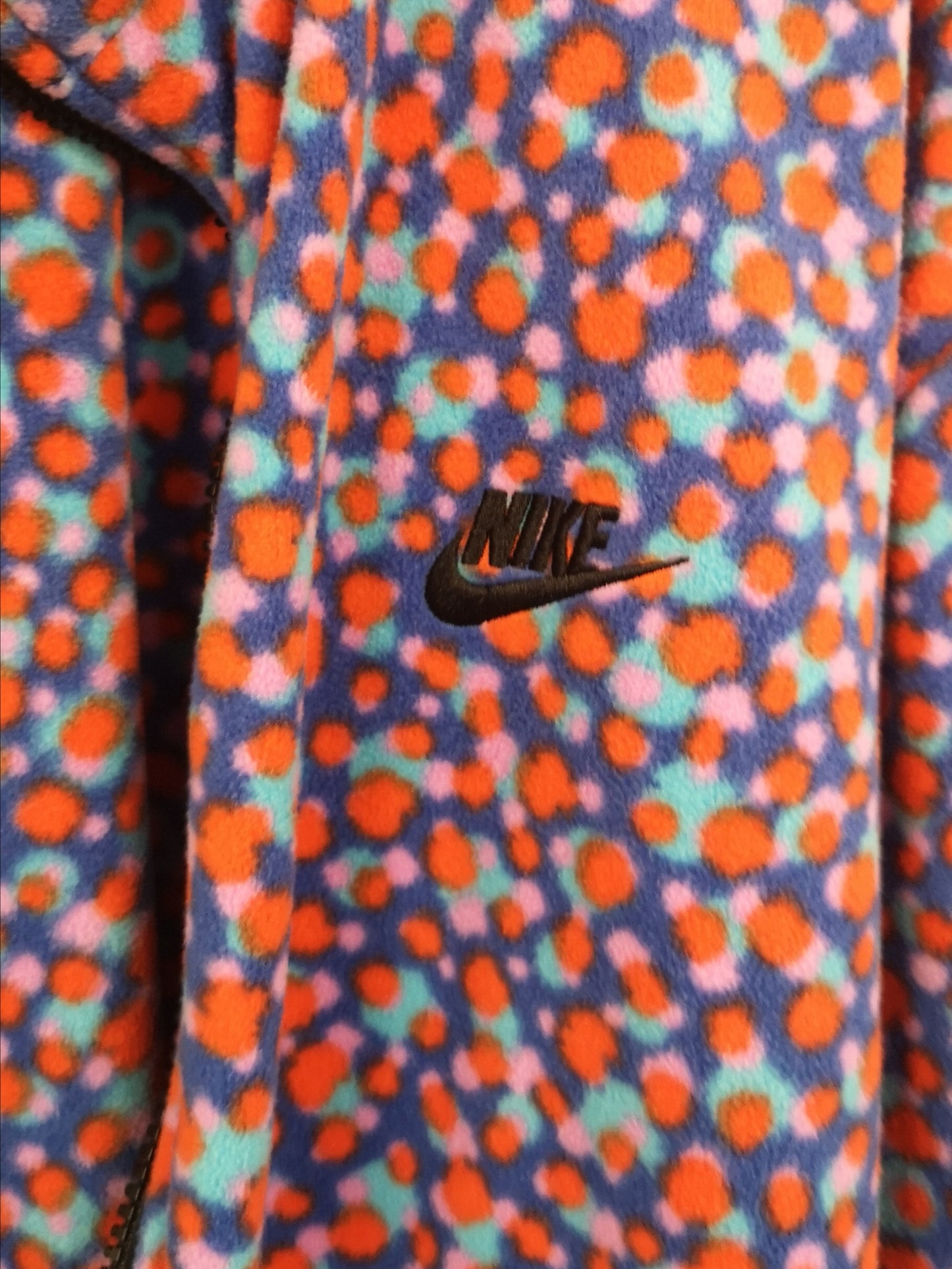 Nike Club Polar Spotted Multi-Colour Fleece Jacket Size XXL