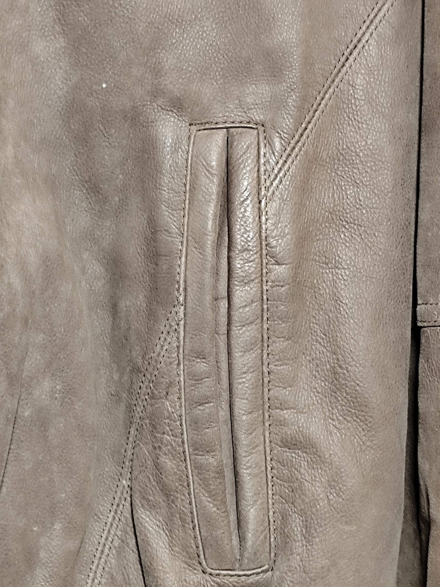 Members Only Brown Leather Jacket | Size L