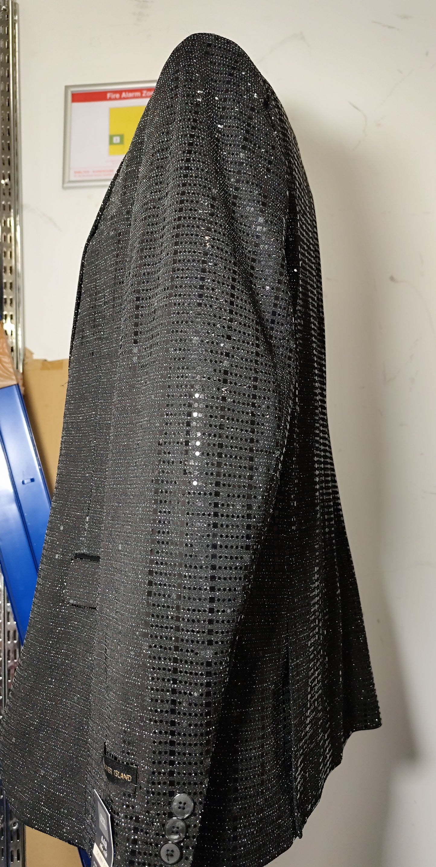 River Island Woman's Black Sequin Blazer | 44R