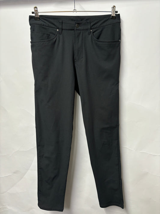 Lulu Lemon Grey ABC Tapered Stretch Trousers Medium