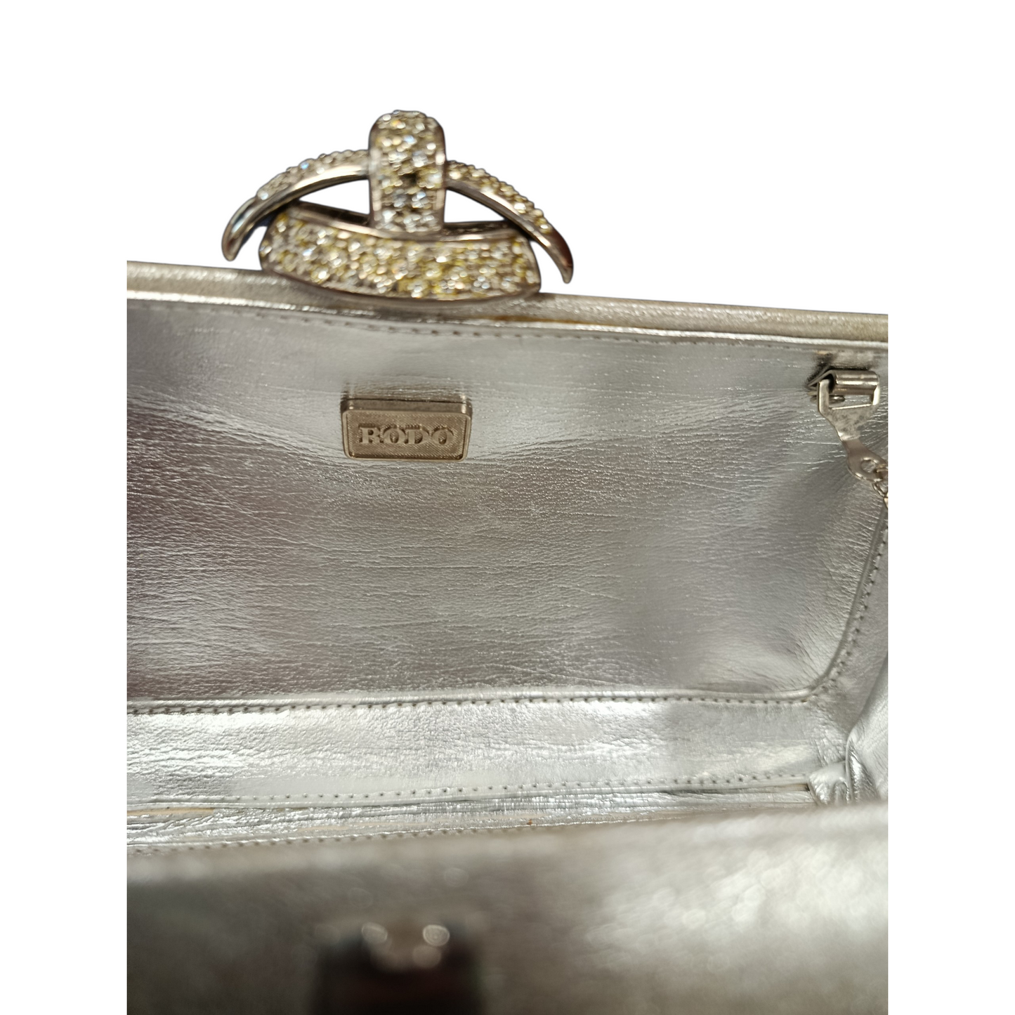 Rodo Silver Clutch Bag