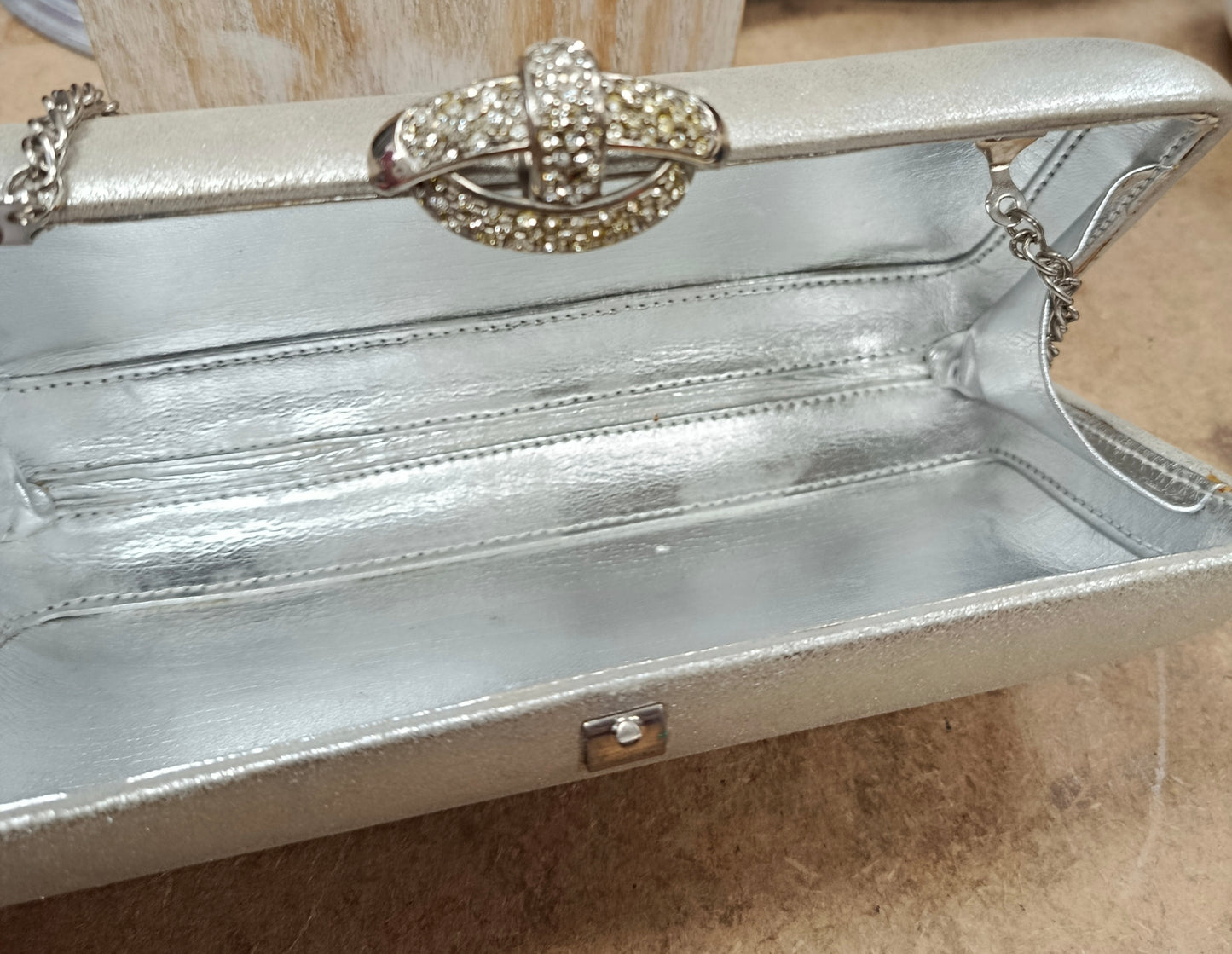 Rodo Silver Clutch Bag