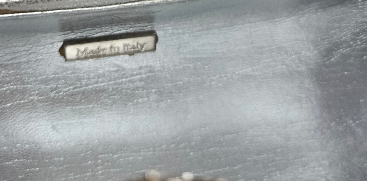 Rodo Silver Clutch Bag